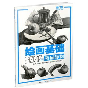 【14年老店】正版敲门砖系列绘画基础素描静物2000例 李家友编静物单体组合素材步骤示范范画临摹艺考美术基础入门书籍