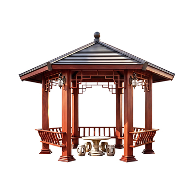 粤领铝合金仿古六角亭古建亭子