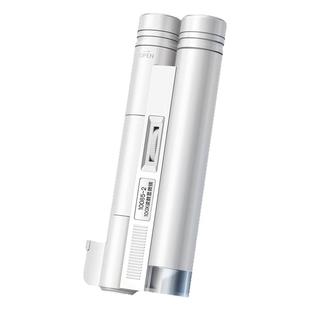 高清放大100倍手持显微镜中小学生专用科学放大镜六年级教科书便携式带led灯鉴定高倍读数带刻度简易小型正品