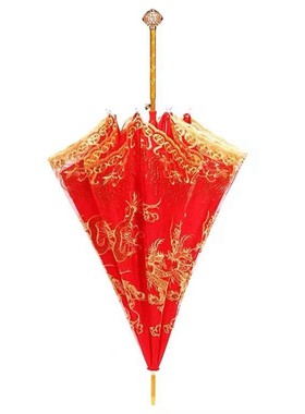 结婚红伞婚庆新娘出嫁红色雨伞