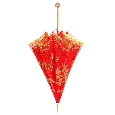 结婚红伞婚庆新娘出嫁红色雨伞