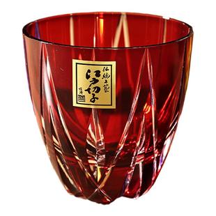 【品牌官旗】日本田岛硝子江户切子杯星华纹清酒杯手工切子玻璃杯