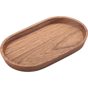 日式椭圆木质托盘家用放茶杯茶壶咖啡实木下午茶精致小托盘收纳盘