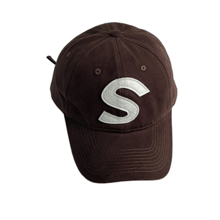 韩国S字母设计休闲百搭棒球帽女男ins博主款显脸小宽檐鸭舌帽子潮