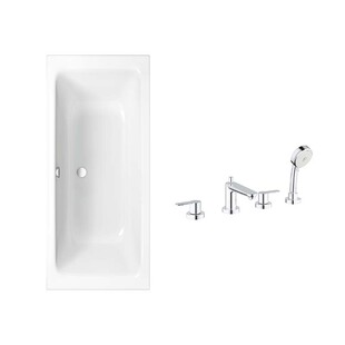 Bette德国贝缇进口珐琅釉嵌入式浴缸家用搪瓷浴缸配高仪缸边龙头