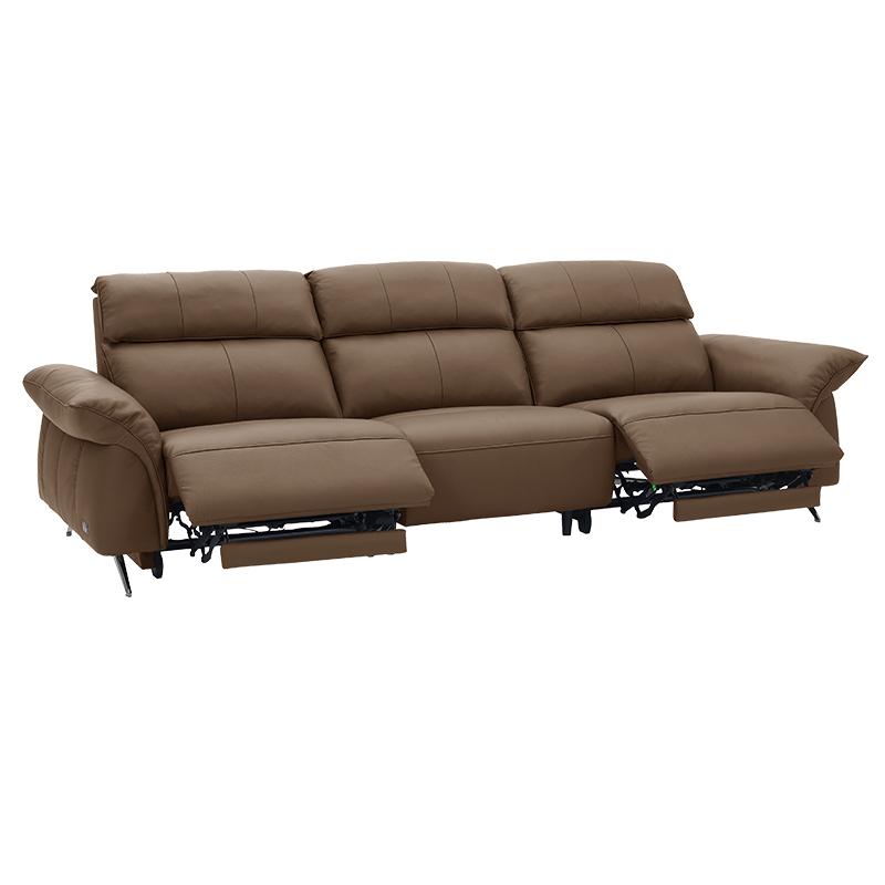 顾家家居乐活沙发意式轻奢零靠墙加厚皮功能半青皮羽毛填充6327