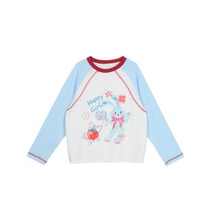 NORNOR陈大猪女童新款长袖t恤春季好看纯棉儿童可爱圆领上衣女孩