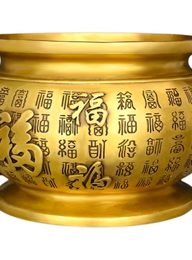 纯黄铜香炉家用供奉祖先