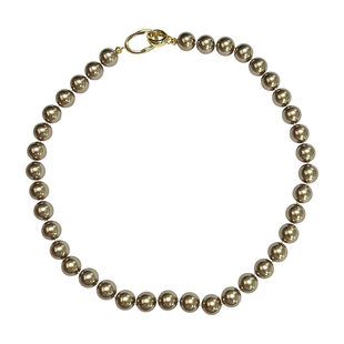 方糖家 秋冬美拉德摩卡金棕咖色珍珠法式项链高级感轻奢毛衣链女