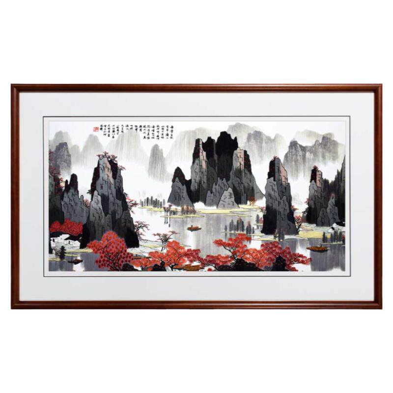 75*125苏绣桂林山水风景刺绣挂画