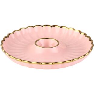 高级感轻奢饺子盘带醋碟陶瓷点心盘寿司盘家用新款小吃盘创意餐具