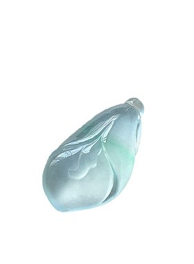 冰种飘花玉兰花吊坠裸石