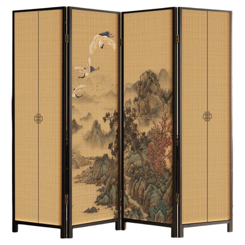 竹艺屏风隔断客厅入户玄关遮挡