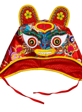 手工云锦防晒周岁左右百天虎头帽