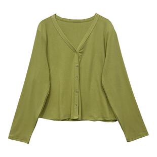 嫩黄绿色！随意舒适防晒小开衫空调衫女垂坠感顺滑薄款夏季外搭