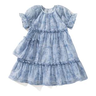 INSbobo童装女童连衣裙新款甜美儿童裙子流行女孩衣服海边夏裙薄