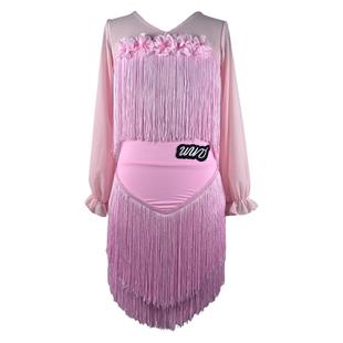 舞姿女童拉丁舞服装儿童新款高端春夏季练功比赛表演少儿拉丁裙