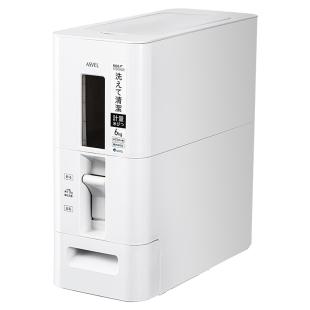 日本asvel自动计量储米箱PP定量出米桶家用防虫防潮大容量米缸6kg