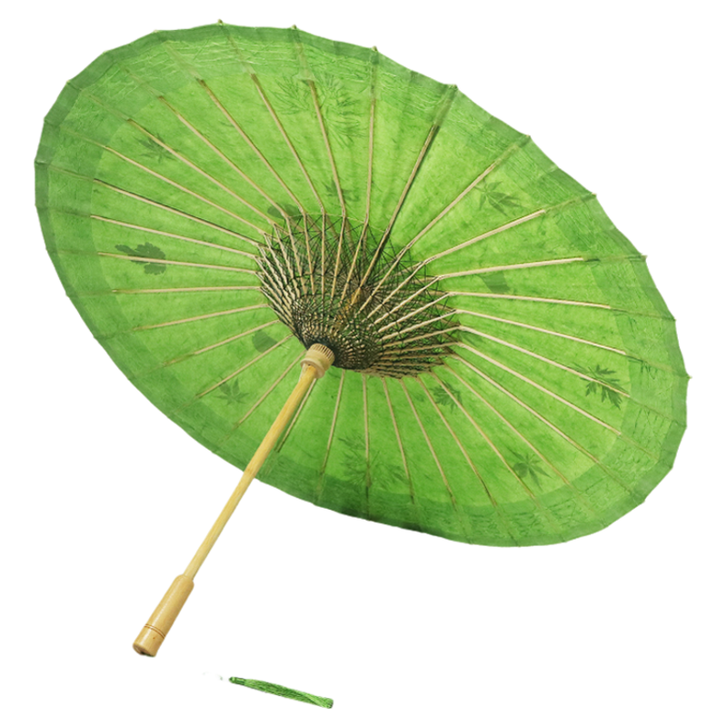中典手造纸洇染植物标本油纸伞