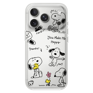 史努比适用苹果17PROMAX情侣15PRO可爱13动漫12卡通14个性iPhone16PROMAX硅胶透明手机壳华为小米vivooppo