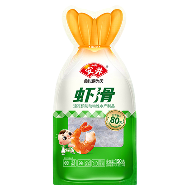 【89元选4件】安井 150g虾滑 虾仁≥80%虾饼鲜美煮汤火锅食材虾丸
