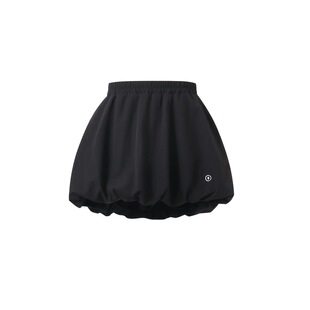 儿童半身裙蓬蓬2026新款花苞灯笼高腰黑色洋气女童A字短裙子女孩