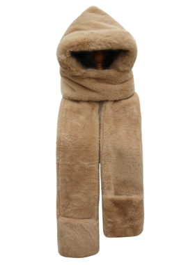 秋冬多功能保暖帽子围巾手套一体