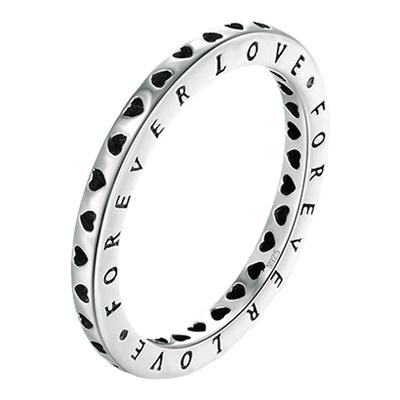 S925纯银永恒的爱清新简约戒指