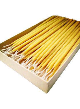天然蜂蜡细长手工浸制华德福蜡烛