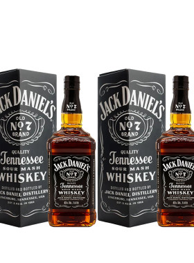 JackDaniels杰克丹尼黑标美国田纳西州调和型威士忌1L*2瓶