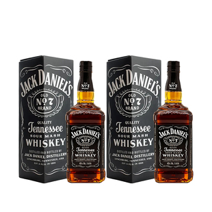 JackDaniels杰克丹尼黑标美国田纳西州调和型威士忌1L*2瓶