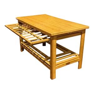 新款实木长方形取暖桌烤火架