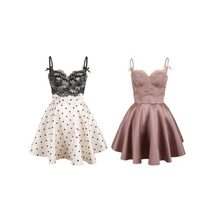 MummyCat下蛋喵【小说女主】重磅缎面股线蕾丝鱼骨生日礼服连衣裙