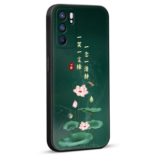 彧玺适用于opporeno6 5G高级设计感手机外壳peqm00保护套opporeno6网红热卖爆款peqm00新中式opporeno6经典国