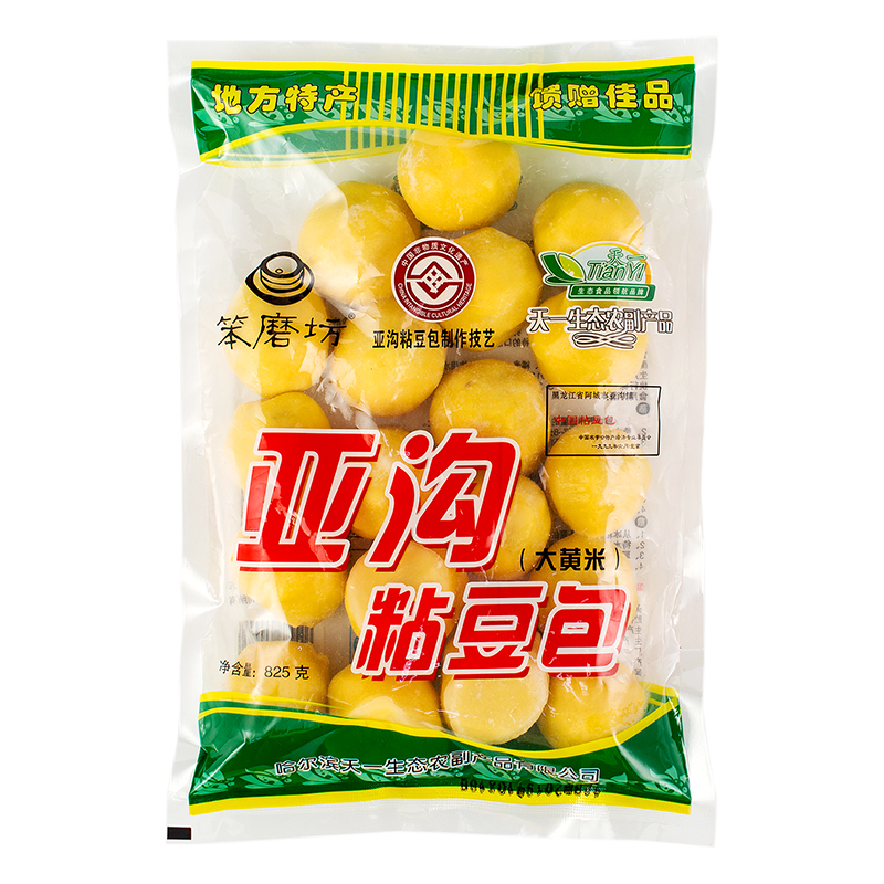 笨磨坊亚沟粘豆包东北特产手工大黄米黏豆包年糕825g