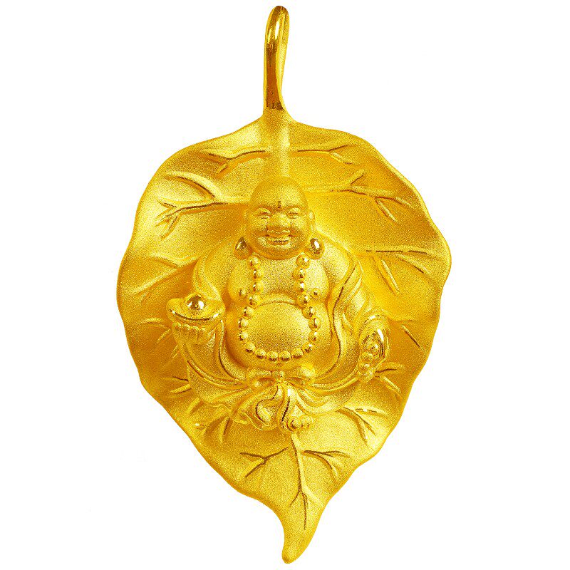 黄金弥勒佛吊坠足金999