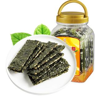 【波力海苔荞麦/芝麻/渔趣夹心脆132g罐装】休闲零食海苔包装囤货