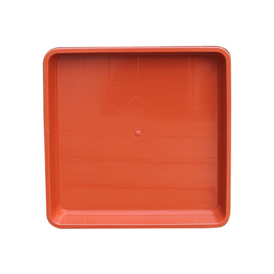 正方形园艺黑色塑料花盆底托