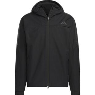 劲浪adidas阿迪达斯男子运动休闲健身夹克三条纹拒风外套黑KA1307