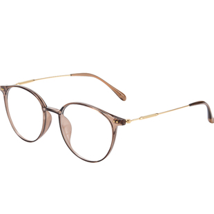 茶色眼镜近视女可配有度数防蓝光大脸显瘦素颜变色眼睛框镜架超轻