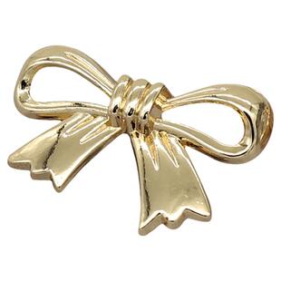 镂空金属蝴蝶结手缝扣金色银色钮扣女式百搭衬衫开衫外套装饰纽扣