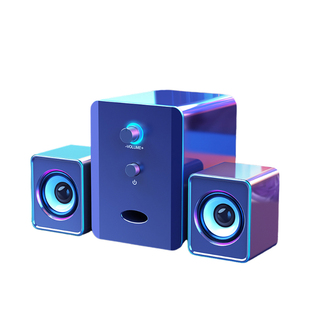 电脑音响台式家用音箱低音炮带麦克风一体桌面有线小型笔记本喇叭