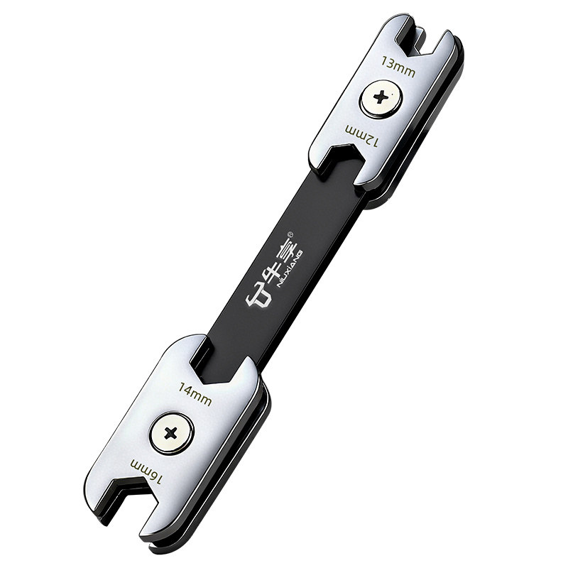 新款多功能8合一调节扳手 双向双头旋转开口梅花家用维修拆卸工具