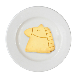 新年ins卡通小马饼干模具2026马年曲奇立体diy按压式家用烘焙工具