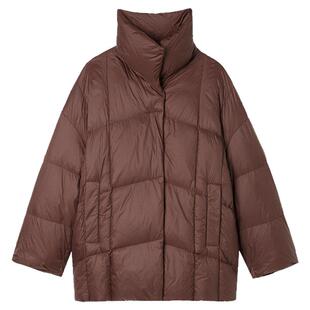 2025年冬Outlets正品 高端UK系列单排扣轻柔舒适阔版泡芙鹅绒服女