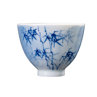 诚德轩定风波主人杯 景德镇高档手绘鸡心杯陶瓷功夫品茗茶杯单杯