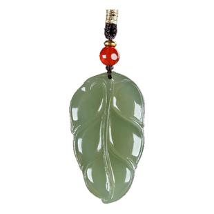 新疆和田玉金枝玉叶吊坠男女款玉佩玉石挂件平安吉祥大师设计礼物