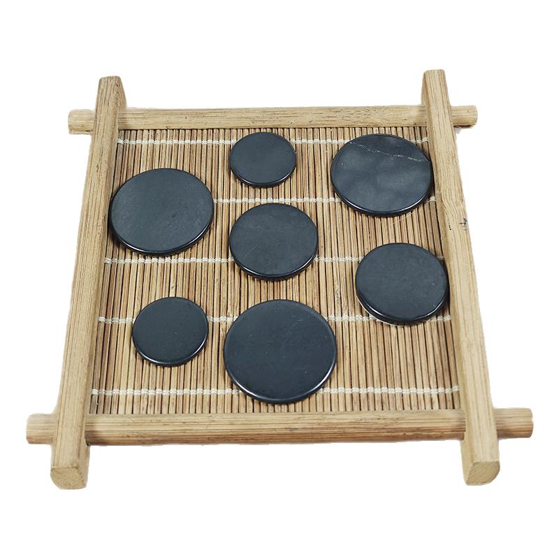 防电磁辐射 天然俄罗斯次石墨Shungite 圆形手机平板贴片装饰圆片