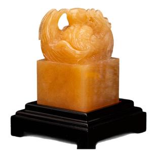 福雅禄天然玉石龙凤印章玉玺摆件兴旺风水龙印凤印龙凤印一龙一凤