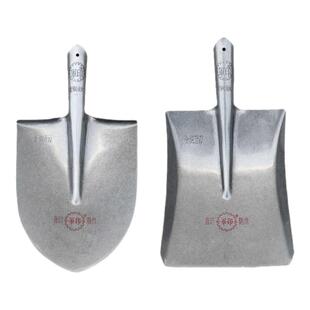 军印平头锹铁锹全钢农用铁锨方挖树锰钢钢锹铲子挖土铁铲长木柄厚